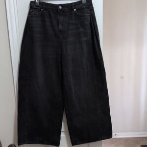 KBB Wide Leg Black Jeans